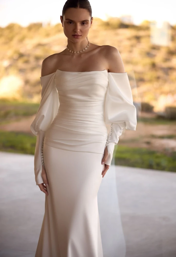 Ember Satin Wedding Gown By Ida- Torez By Pollardi Bridal