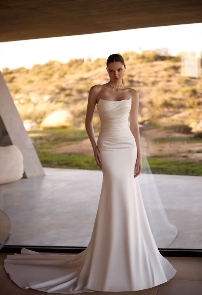 Ember Satin Wedding Gown By Ida- Torez By Pollardi Bridal