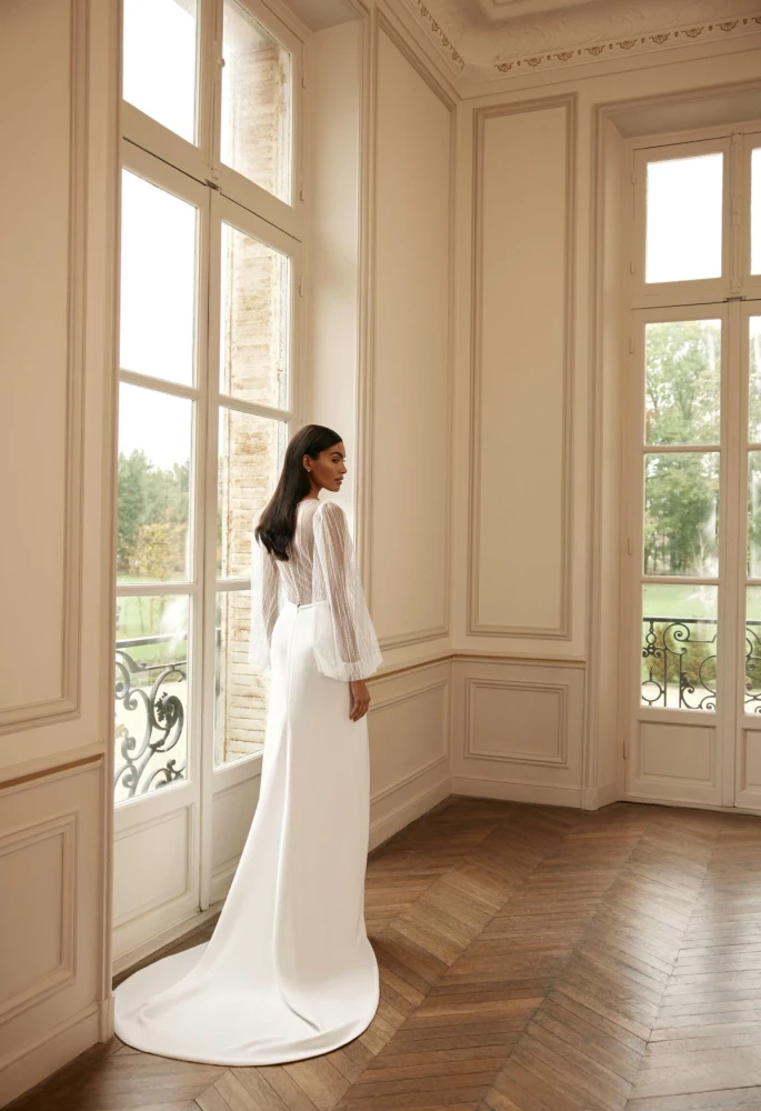 Vernessa Crepe Wedding Gown By Ida- Torez By Pollardi Bridal