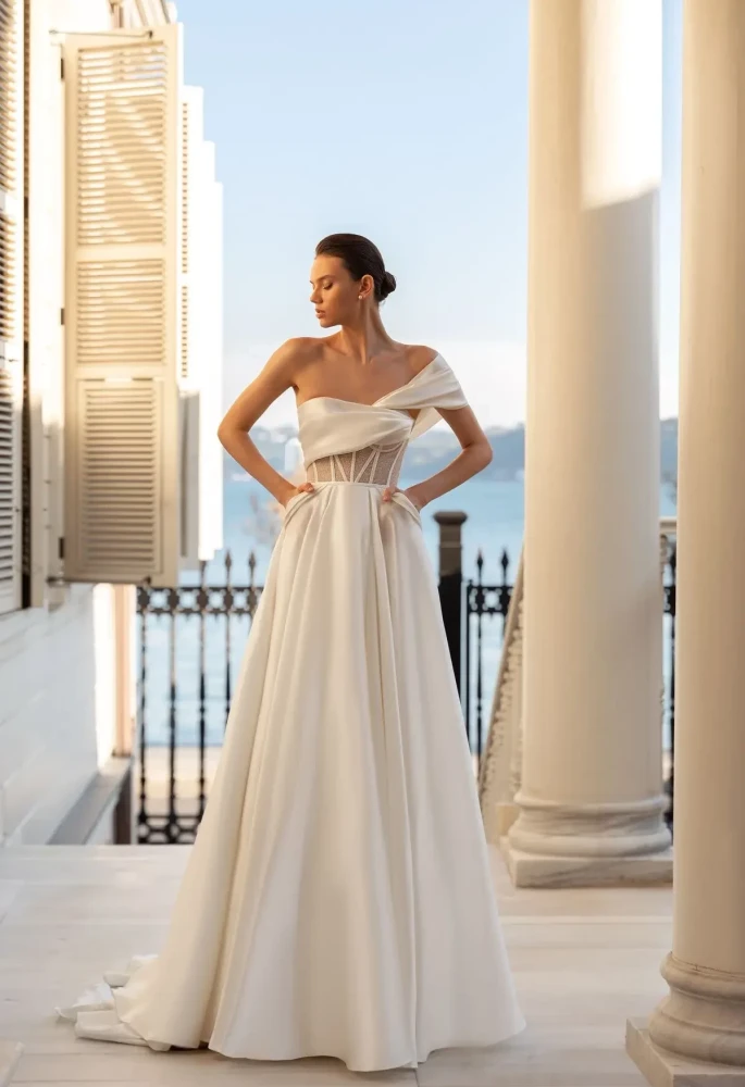 Excitementa  Prado organza Wedding Gown By Ida- Torez By Pollardi Bridal 
