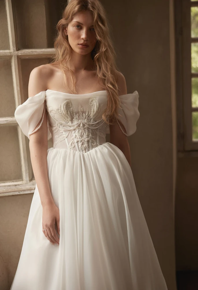 Viorica Organza Wedding Gown By Daria Karlozi by Pollardi Bridal 