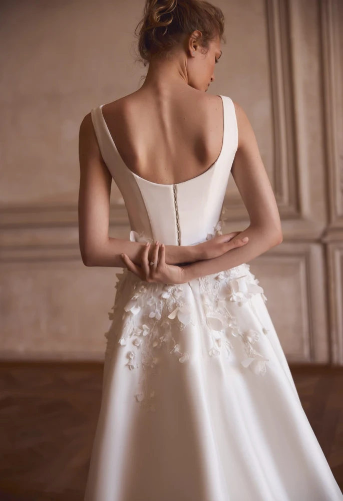 Petalia Mikado Wedding Gown By Daria Karlozi by Pollardi Bridal (dress only) (online only) 