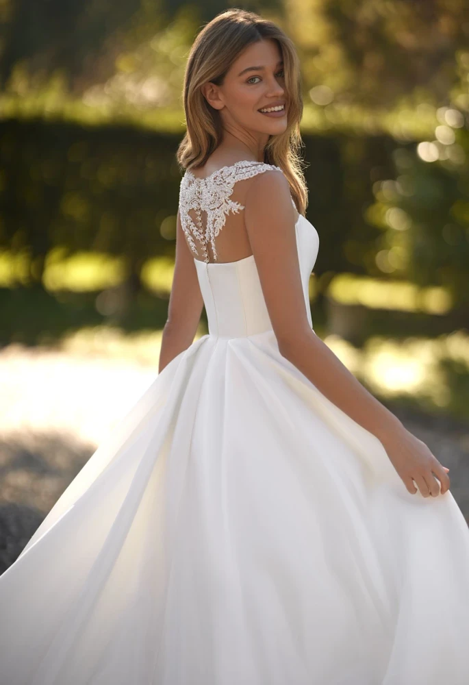 Rapturous beauty Mikado Wedding Gown By Daria Karlozi by Pollardi Bridal 