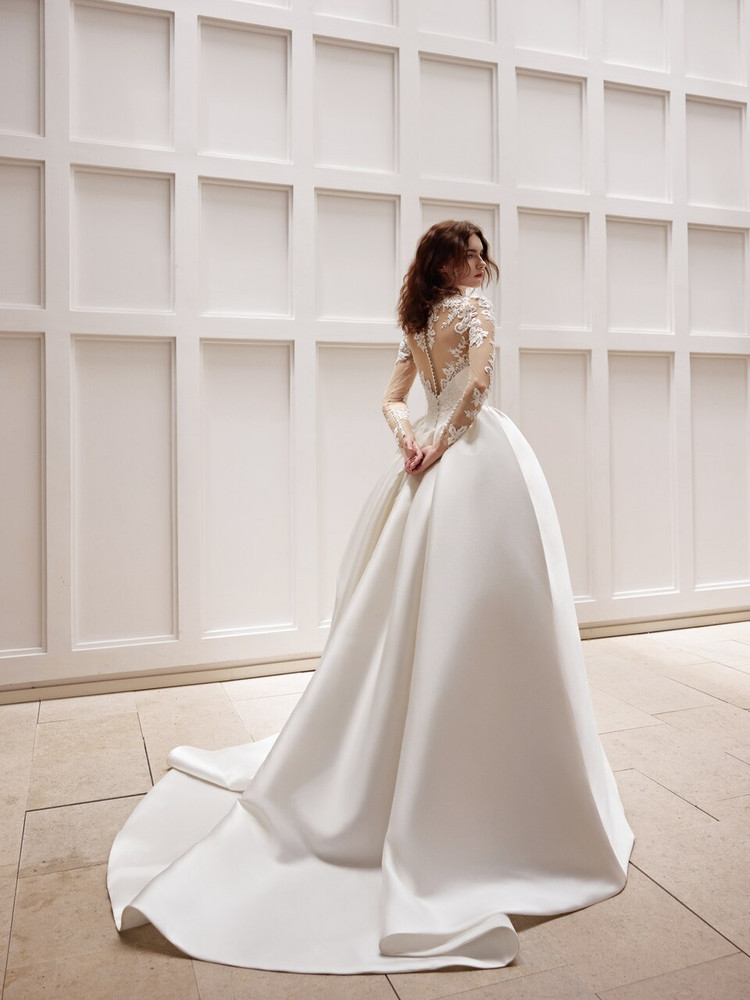 Riley High Neck Wedding Dress 