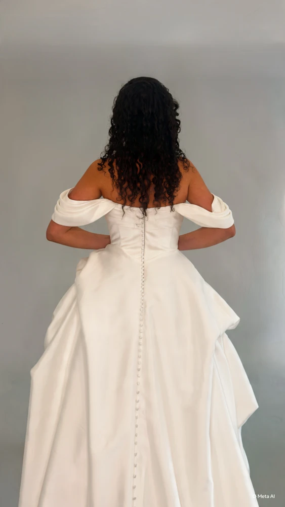 Billie Classic Off the Shoulder Mikado Wedding Dress 