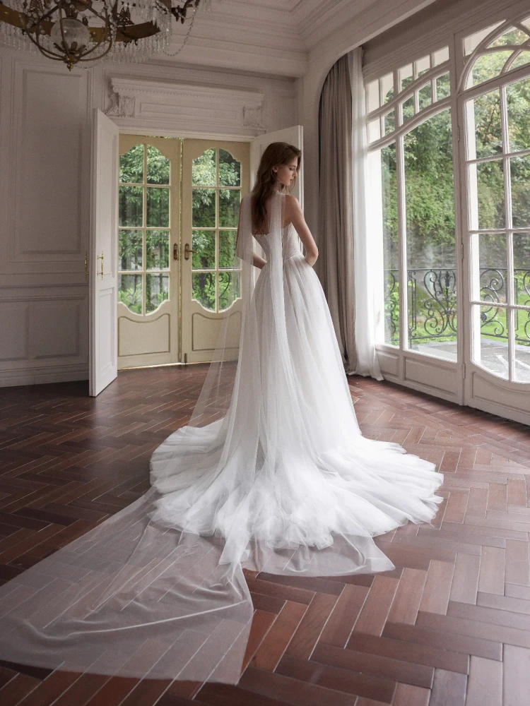 Celine Tulle Boho Wedding Gown