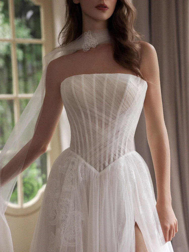Celine Tulle Boho Wedding Gown