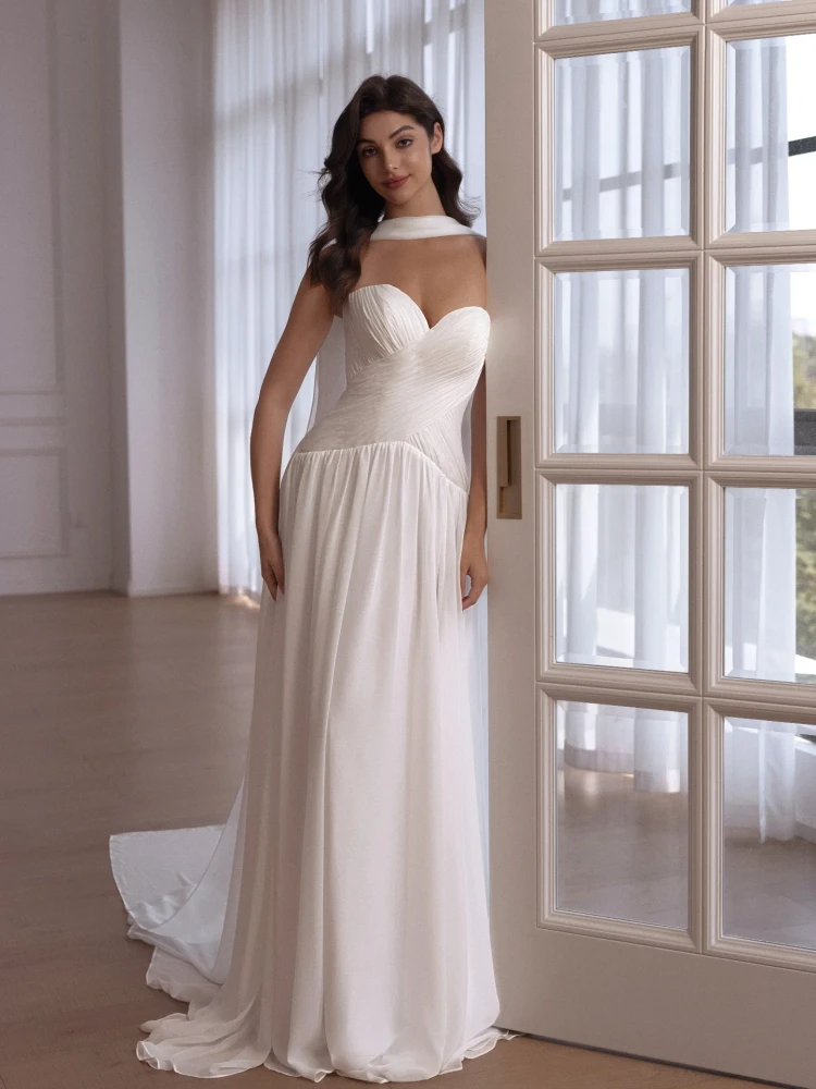 Jennifer Chiffon Boho Wedding Gown