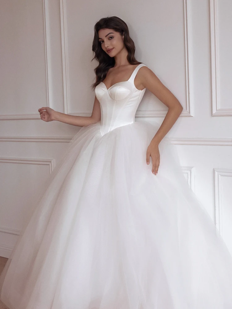 Kathleen Satin / Tulle Ballgown Wedding Dress (online only)