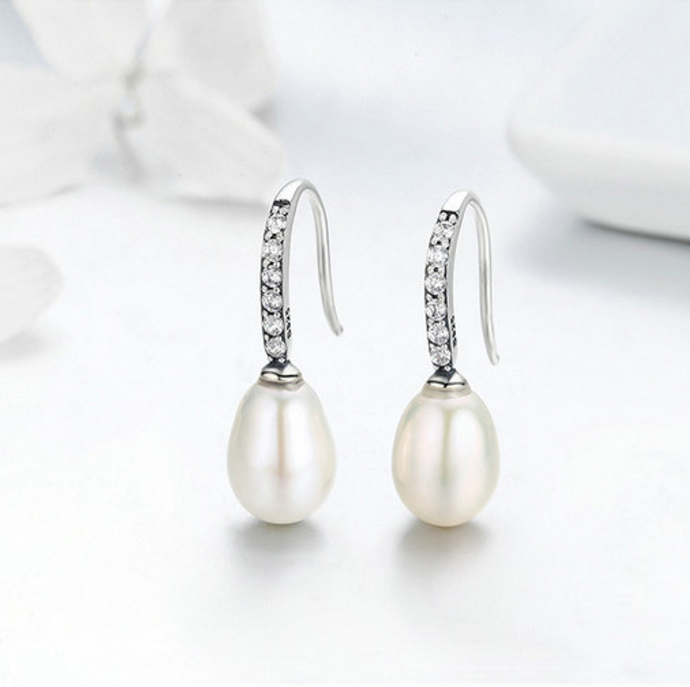 Earl Grey Pearl Earrings - R Narayan Jewellers | R Narayan Jewellers