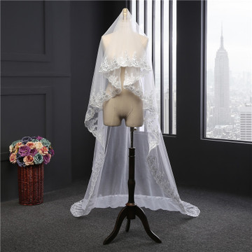 Gemma Sequined Lace Wedding Veil 