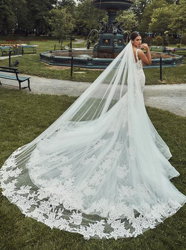 Farrah Lace Mermaid Wedding Gown by Calla Blanche Bridal (Available Online Only) (Call for Price)