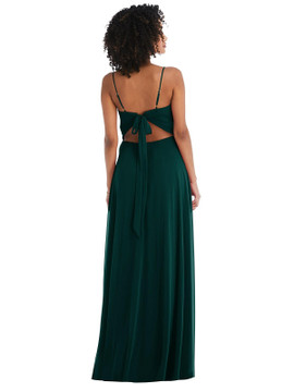 Tie-Back Cutout Maxi Dress with Front Slit by  After Six 1548 available in 64 colors