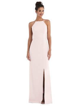 Open-Back High-Neck Halter Trumpet Gown by Thread Bridesmaid