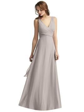 Sleeveless V-Neck Chiffon Wrap Dress by Thread Bridesmaid Style TH012 in 61 colors