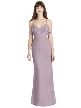 Ruffle-Trimmed Backless Maxi Dress - Britt Thread Bridesmaid Style TH035