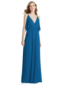 Convertible Cold-Shoulder Draped Wrap Maxi Dress After Six Style 1547 available in 64 colors