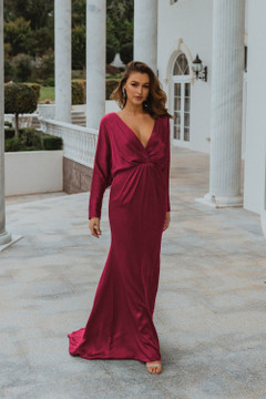 Nelson TO876 Bridesmaids Dress by Tania Olsen in Wine