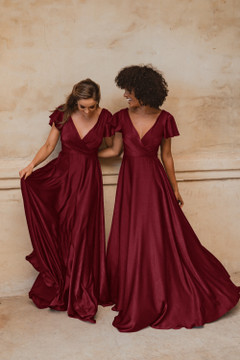 Auckland TO872 Bridesmaids Dress by Tania Olsen in Wine