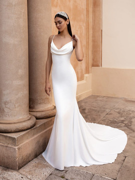 Antiope Sleeveless Crepe Mermaid Bridal Gown by Pronovias 