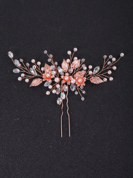 Vintage Rose gold Flower Bride Hairpins (MITIARA34)