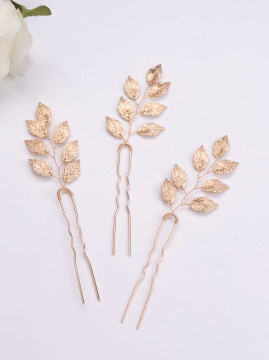  Elegant Golden Bridal Hair Pins (MITIARA35)