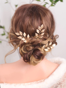 Elegant Golden Bridal Hair Pins (MITIARA35)