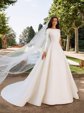 Elenco Gown in long sleeves by Pronovias