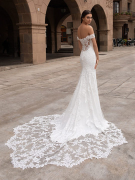 Syrinx Crepe Mermaid Wedding Gown by Pronovias