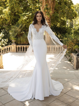 Milady Lace Long Sleeves Wedding Gown By Pronovias Barcelona 
