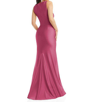 Square Neck Stretch Satin Mermaid Dress with Slight Train CS113 in 16 colors by Cynthia & Sahar