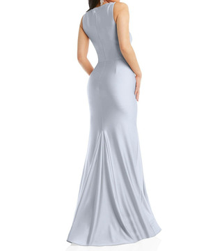 Square Neck Stretch Satin Mermaid Dress with Slight Train CS113 in 16 colors by Cynthia & Sahar