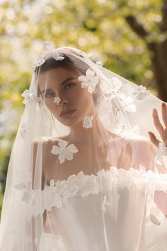 Allure Mikado Wedding Dress with Detachable Train 