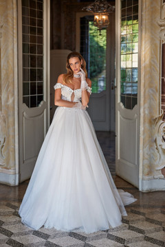 Monica A-line off-shoulder Wedding Gown By Luce Sposa 