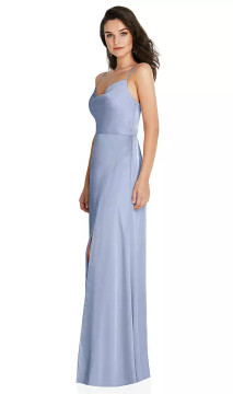 COWL-NECK A-LINE MAXI DRESS WITH ADJUSTABLE STRAPS TH098 By Thread Bridesmaids in 29 colors