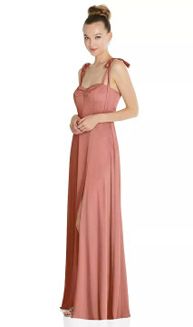 TIE SHOULDER A-LINE MAXI DRESS IN MIDNIGHT TH099 By Thread Bridesmaids in 25 colours 