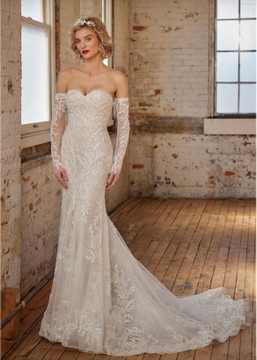 Artemis Beaded Lace Sweetheart Wedding Gown by Calla Blanche Bridal