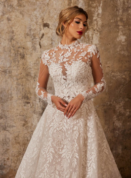 LARA Lace A-Line Sweetheart Neckline Wedding Gown by Calla Blanche Bridal 