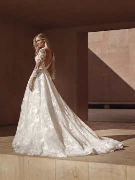 Garda A-line dress in tulle, lace, beads Wedding Gown by Pronovias (pre order now)