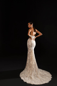 Haidi Beaded Lace Wedding Gown with Optional Cape by Wona Concept