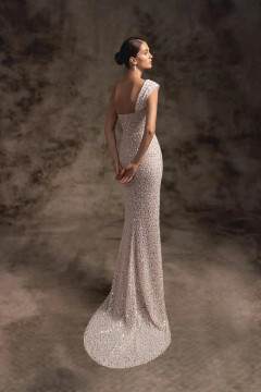 Verdi Embroided Crystal Fitted Wedding Gown by Wona Concept