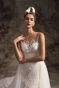 Clode Beaded Floral Lace Wedding Dress by Wona Concept