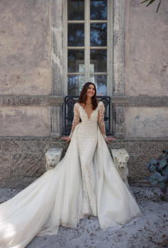 ALABAMA Mermaid Lace Wedding Dress by Wona Concept with optional Overlay Skirt ( pre-order only)