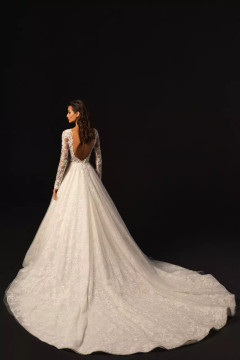 KAYLA Lace Long Sleeves Ballgown Wedding Dress by Wona Concept