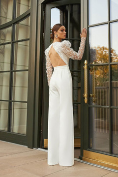 Kenzi IVORY Bridal Jumpsuit by Olya Mak