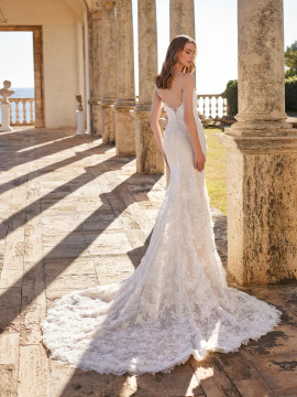EDESIA Wedding Dress by Pronovias Mermaid v-neck lace wedding dress