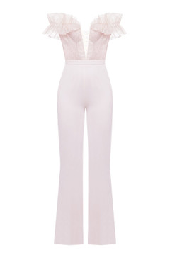 CARRIE Ivory or Powder Pink Bridal Jumpsuit by Olya Mak Bridal (pre order)