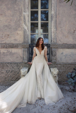 ALABAMA Mermaid Lace Wedding Dress by Wona Concept with optional Overlay Skirt ( pre-order only)