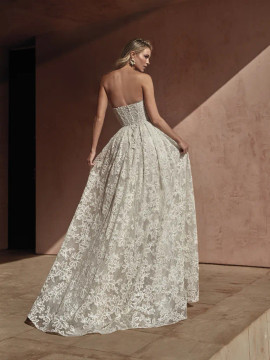 DHABIA Wedding Dress by Pronovias A-line glittery wedding dress (Available Online Only) ($4270 - $4620 )