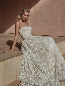 DHABIA Wedding Dress by Pronovias A-line glittery wedding dress